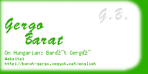 gergo barat business card